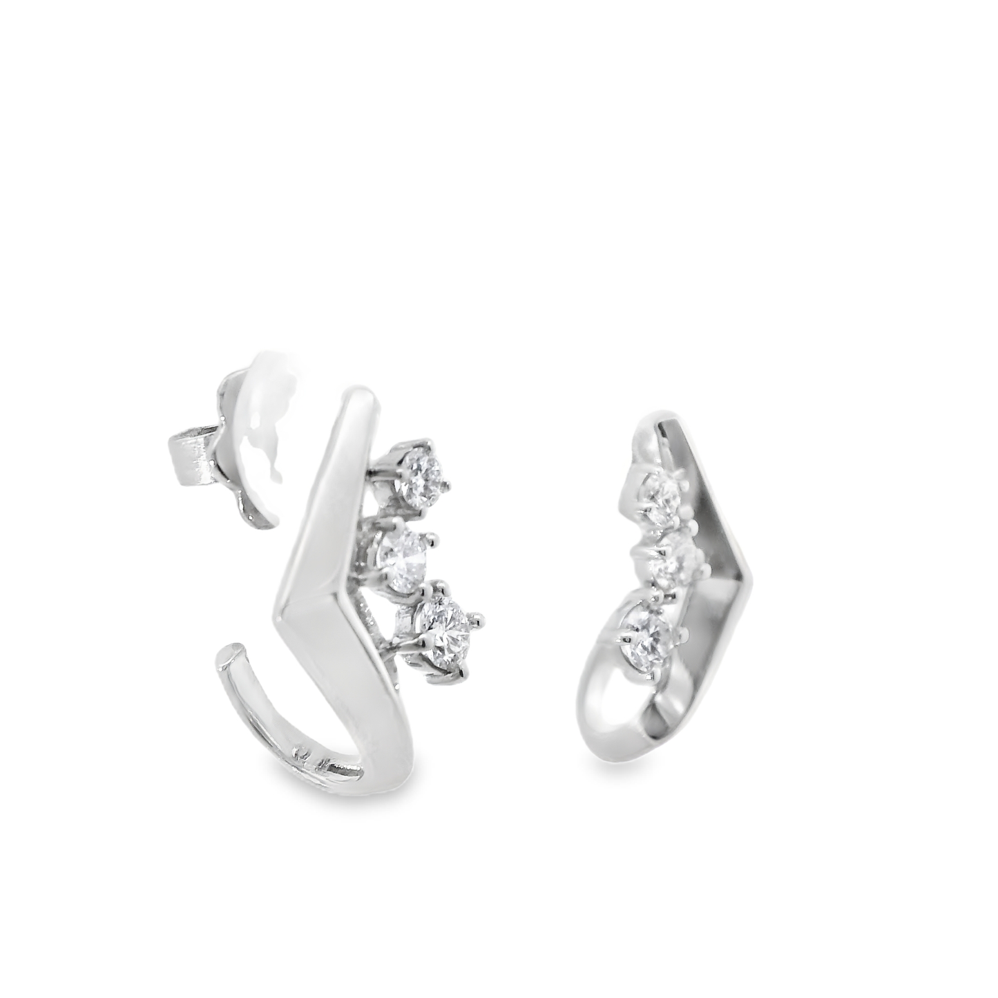 0.37CT Diamond  14k  Gold Earring