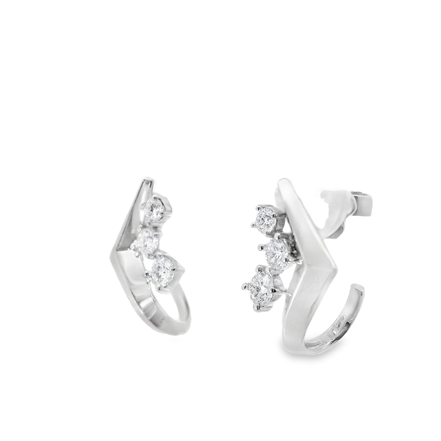 0.37CT Diamond  14k  Gold Earring