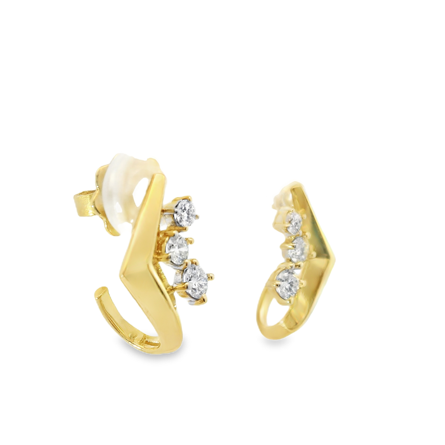 0.37CT Diamond  14k  Gold Earring