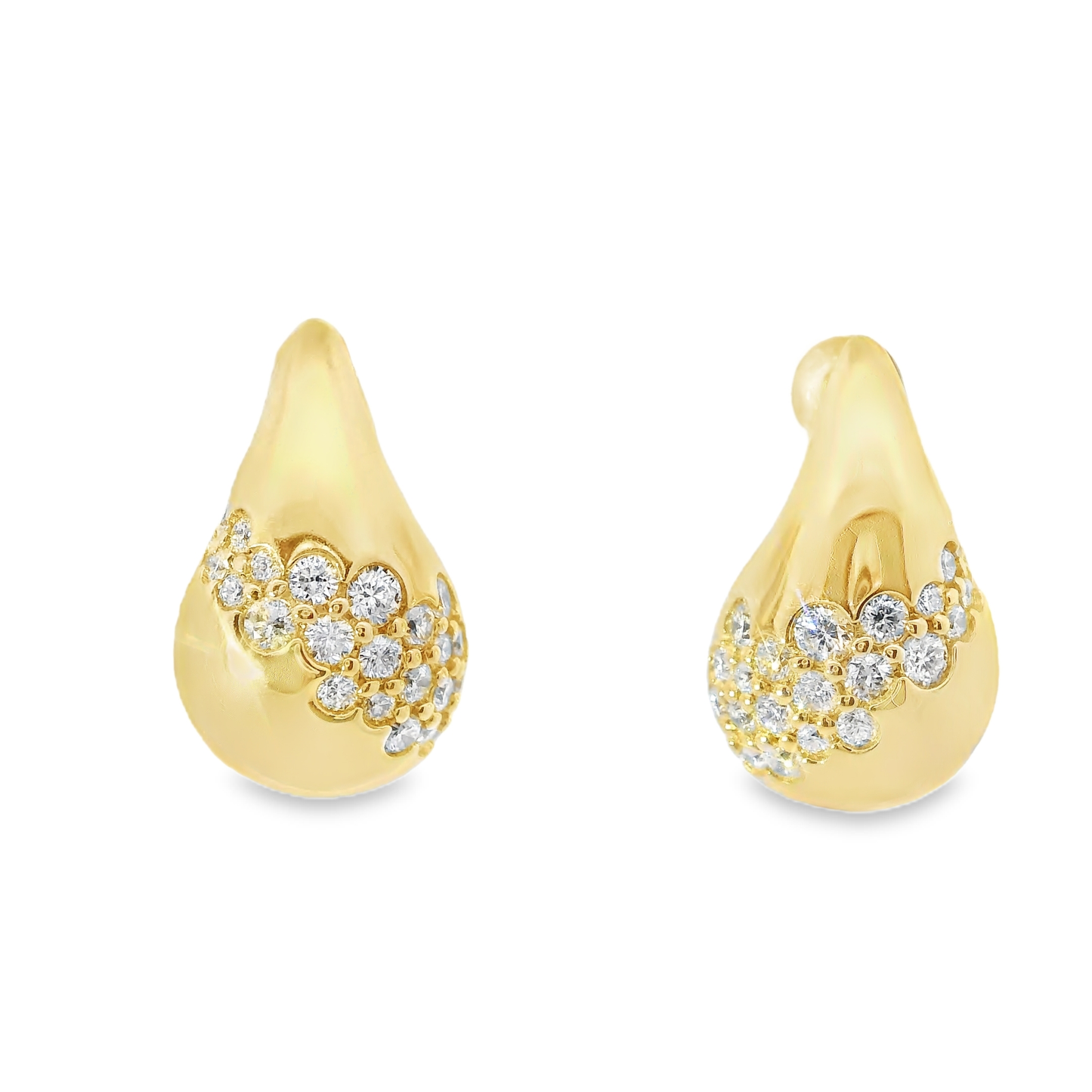 0.28CT Diamond  14k Yellow Gold Earring