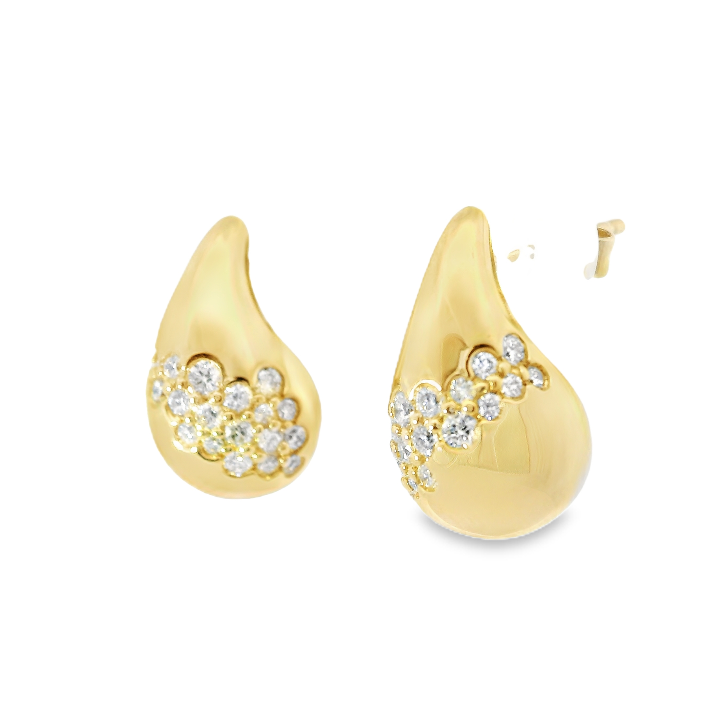 0.28CT Diamond  14k Yellow Gold Earring