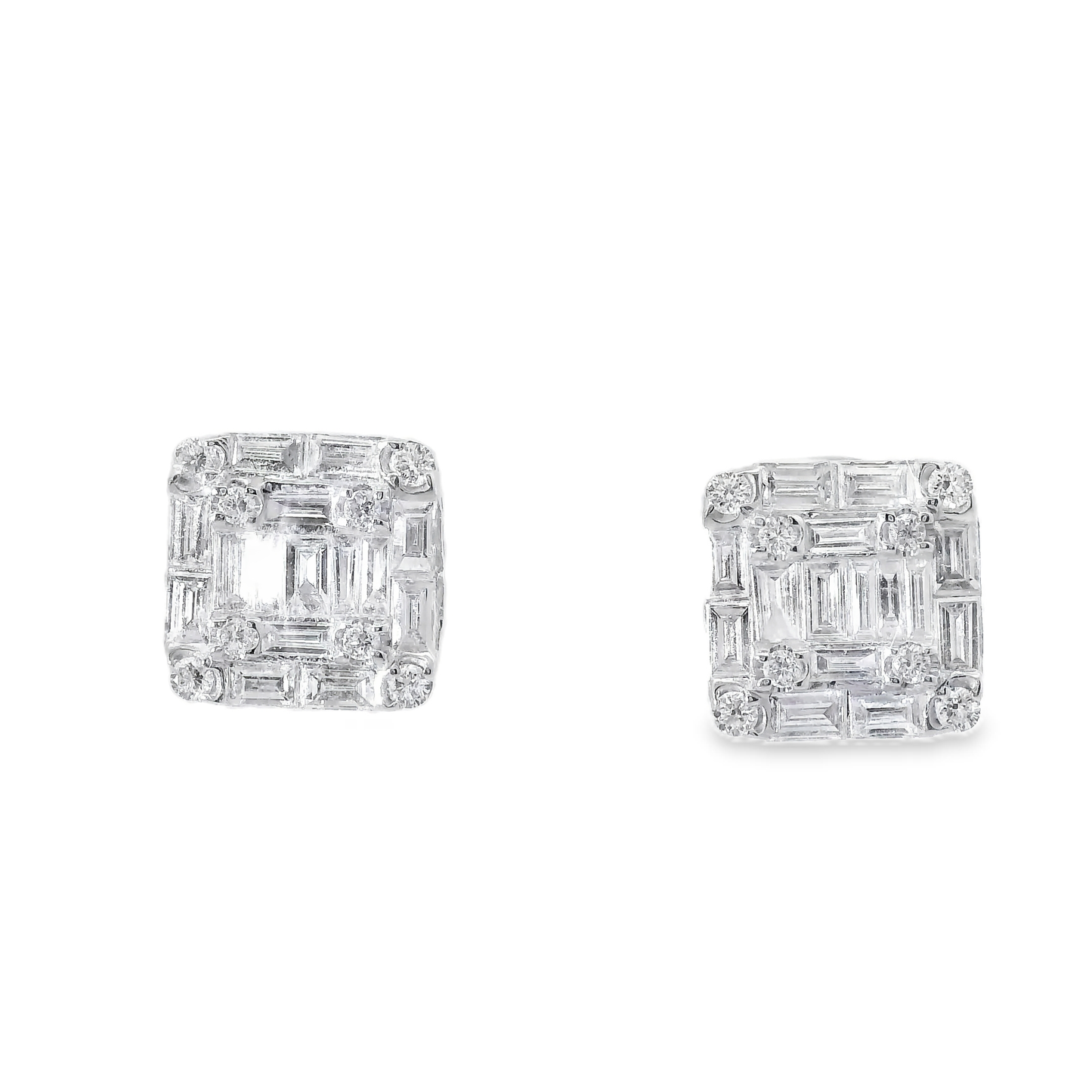 1.25CT Diamond  18k White Gold Earring