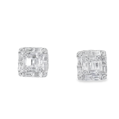 1.25CT Diamond  18k White Gold Earring