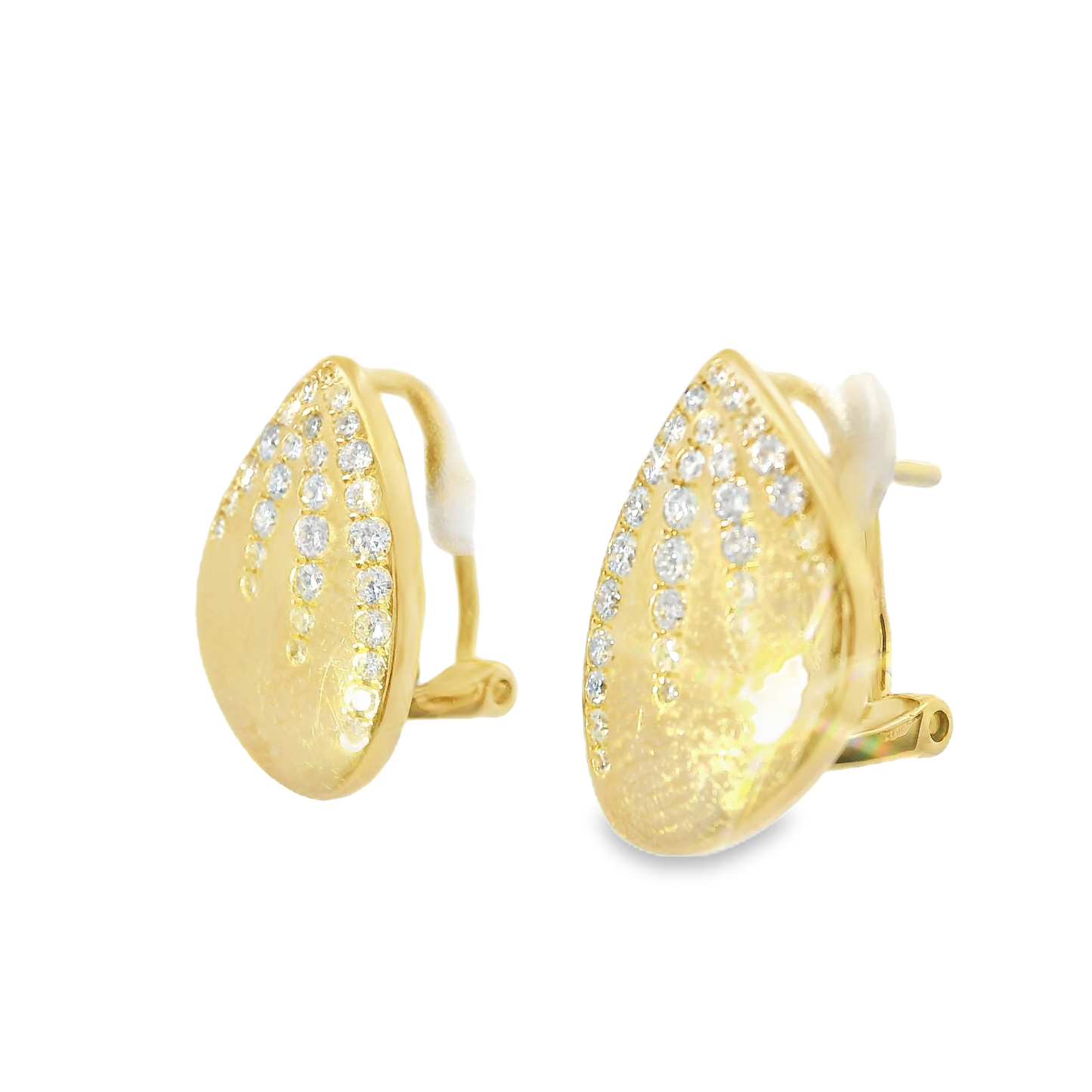0.40CT Diamond  14k Yellow Gold Earring