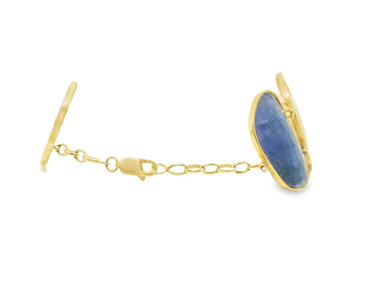 Tanzanite & Kyanite 14k Yellow Gold Bracelet