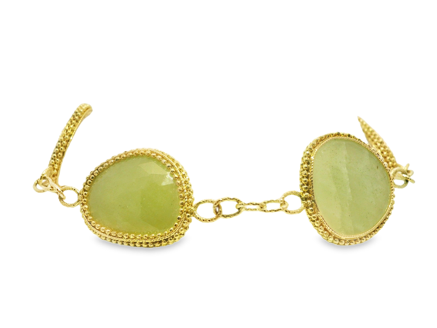 Beige Sapphire 14k Yellow Gold Bracelet