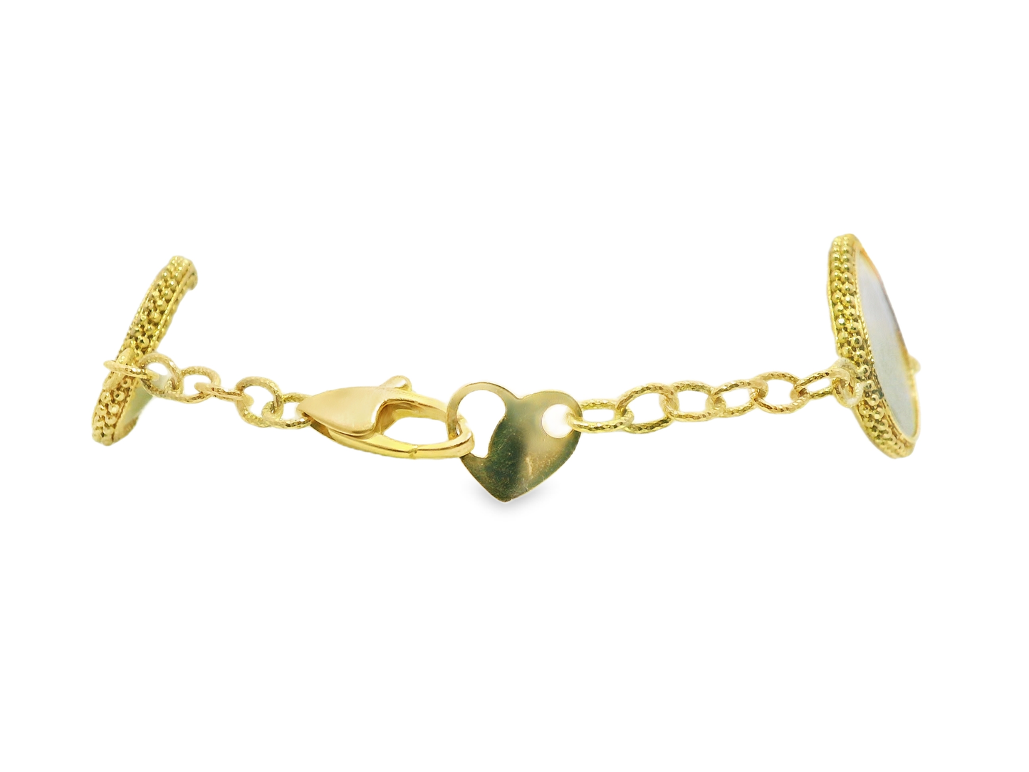 Beige Sapphire 14k Yellow Gold Bracelet