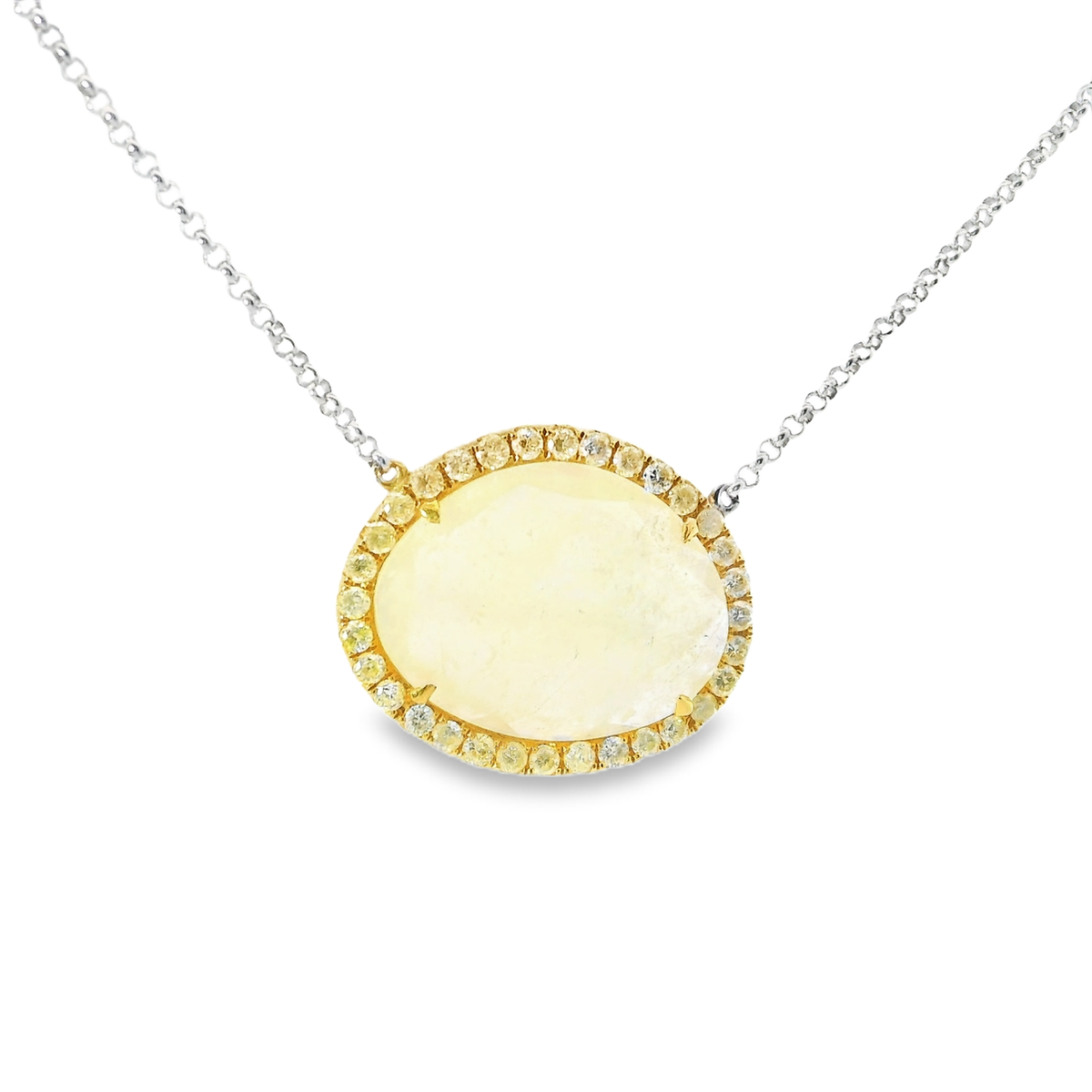 10.50ct diamond pendant in 18k white gold – Niara