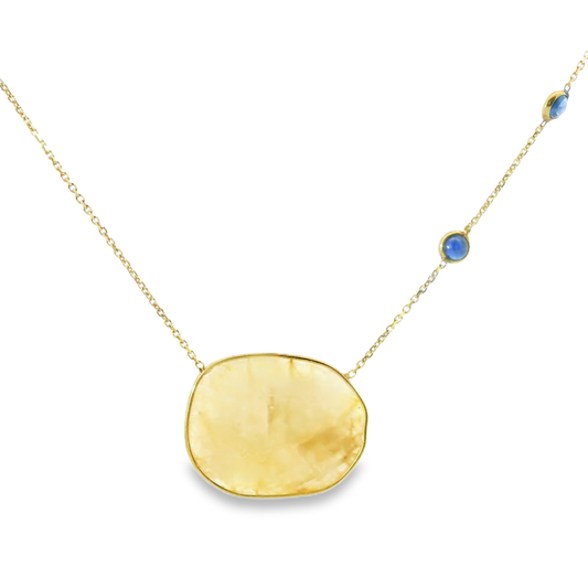 Yellow Sapphire 14k Yellow Gold Pendant