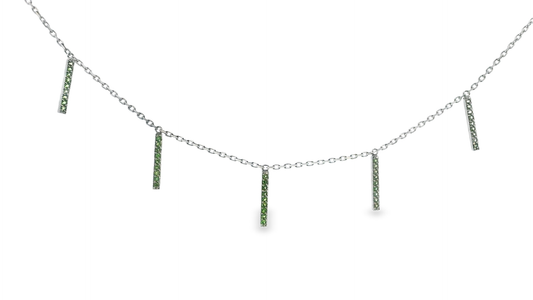 0.25CT Tsavorite Stone 14k White Gold