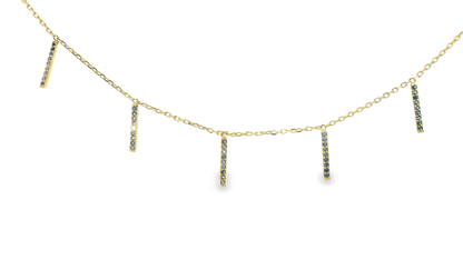 0.35CT Blue Sapphire 14k Yellow Gold