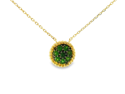 0.72CT Tsavorite 14k Yellow Gold Pendant