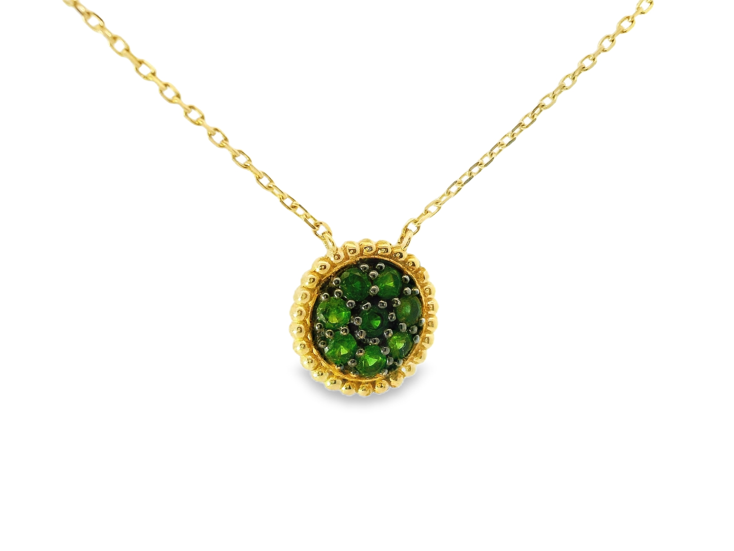 0.72CT Tsavorite 14k Yellow Gold Pendant