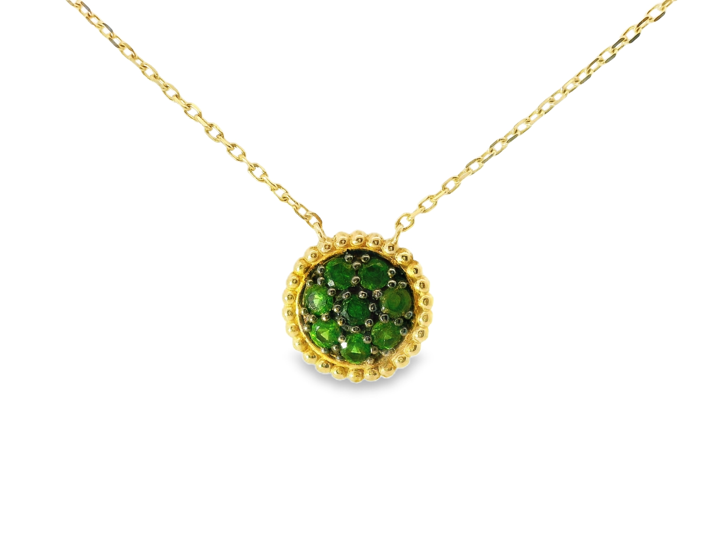 0.72CT Tsavorite 14k Yellow Gold Pendant