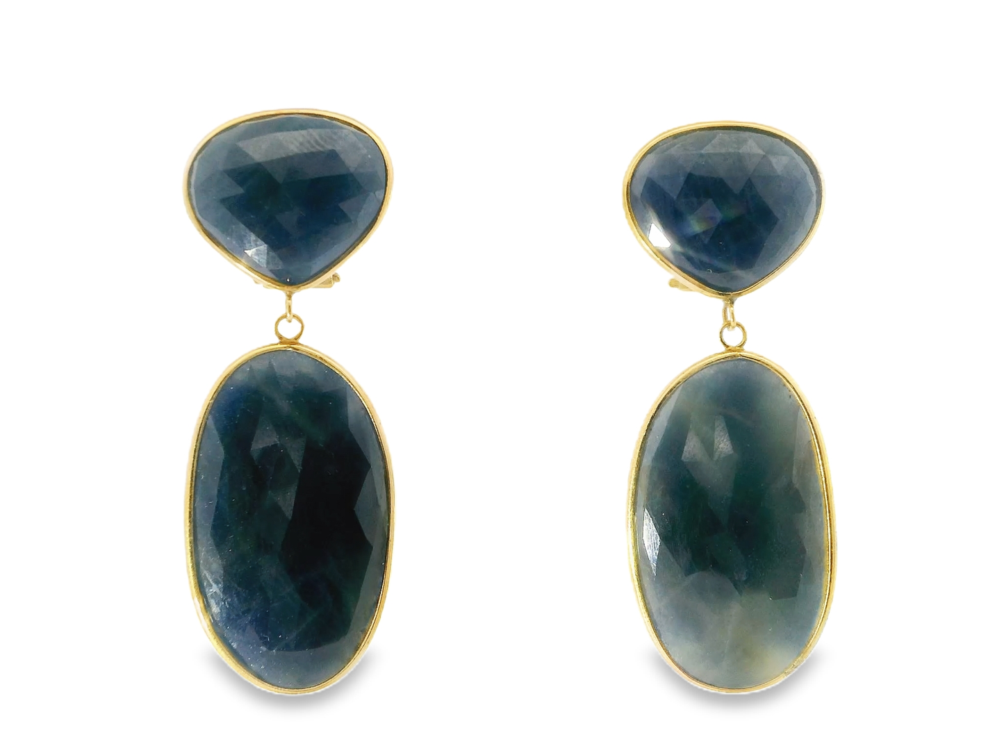 Blue Sapphire 14k Yellow Gold Earring