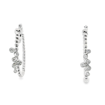 0.35CT Diamond  18k White Gold Earring