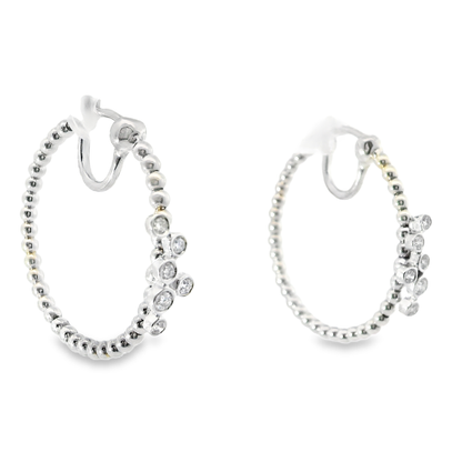 0.35CT Diamond  18k White Gold Earring