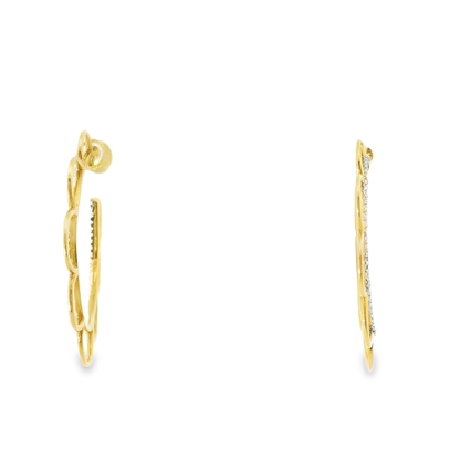 0.33CT Diamond  18k Yellow Gold Earring
