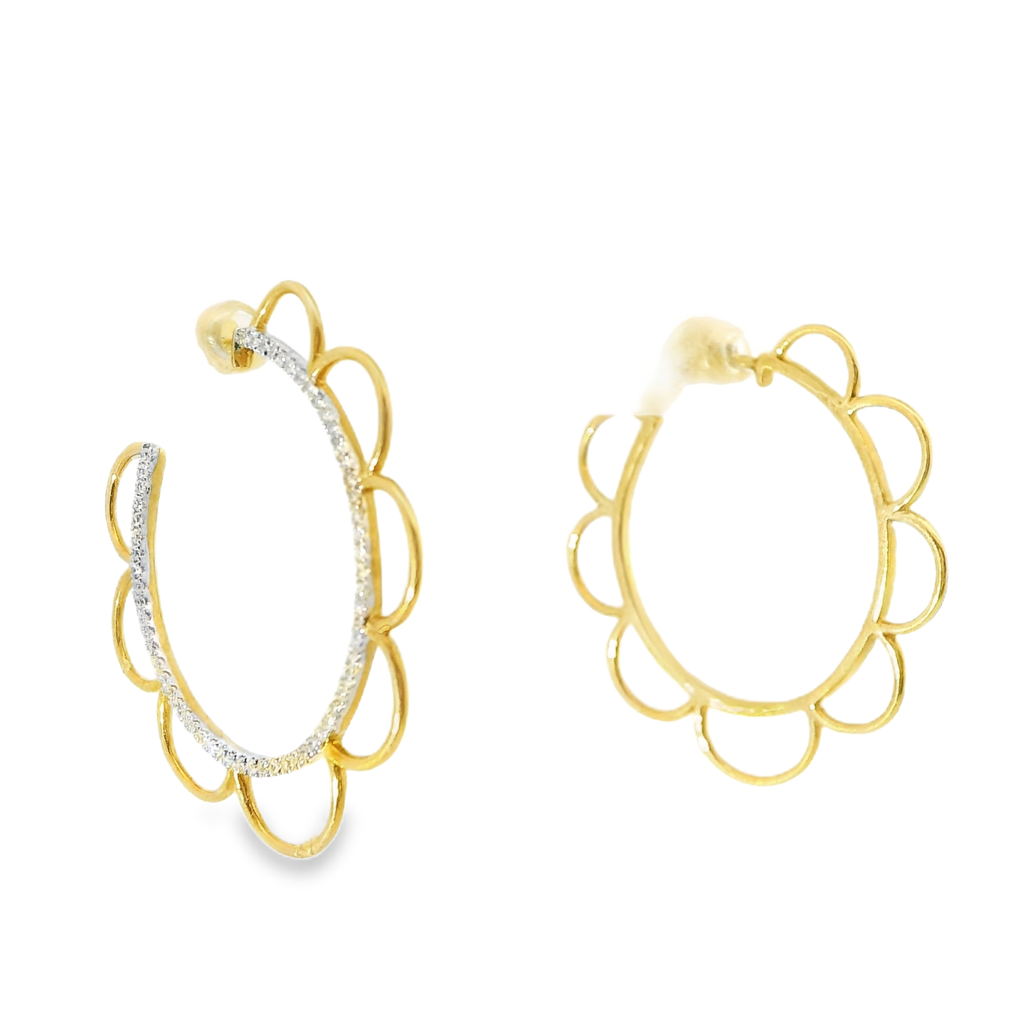 0.33CT Diamond  18k Yellow Gold Earring