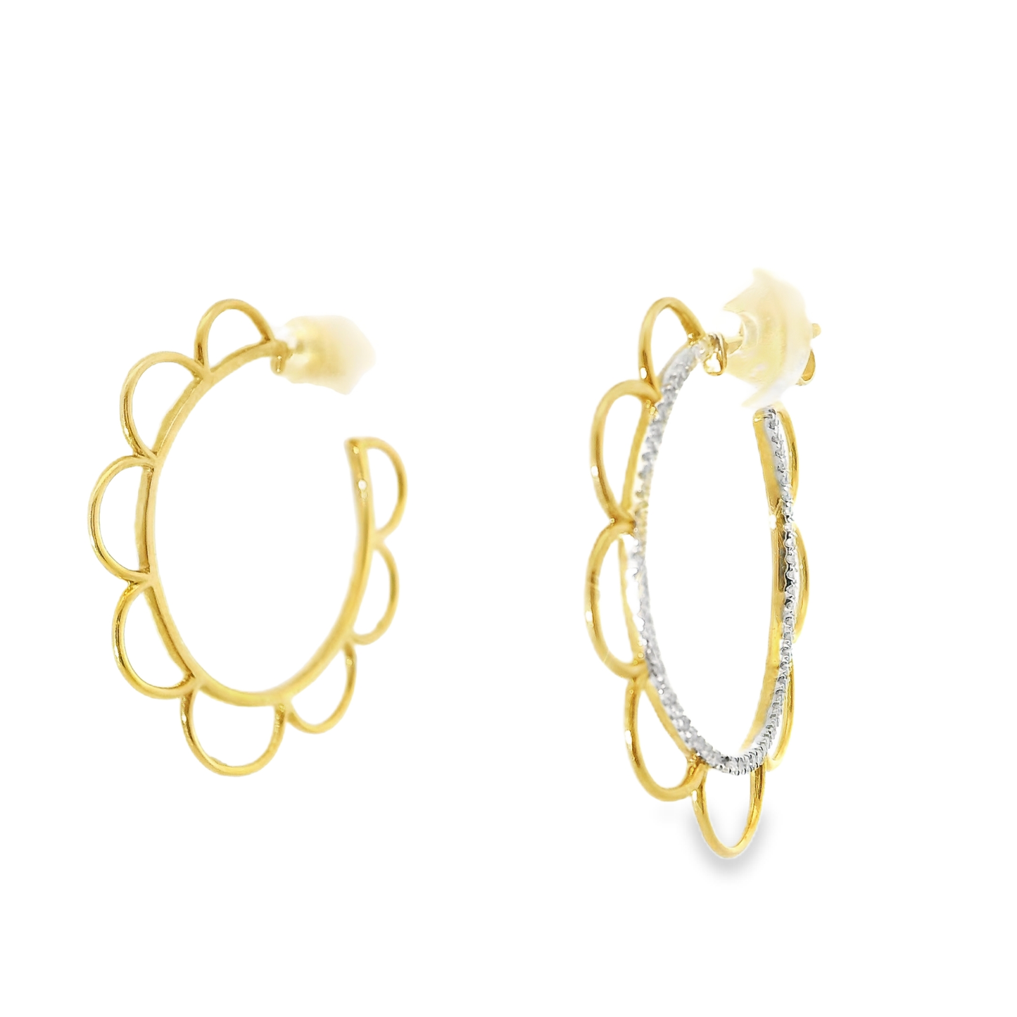 0.33CT Diamond  18k Yellow Gold Earring