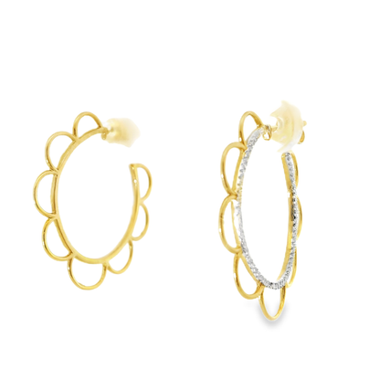 0.33CT Diamond  18k Yellow Gold Earring
