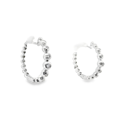 0.20CT Diamond Hoop Earrings 18k Yellow Gold