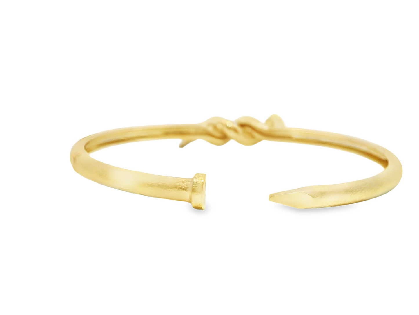 0.74CT Diamond  14k Yellow Gold Bangle