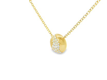 0.21CT Diamond  14k Yellow Gold Pendant