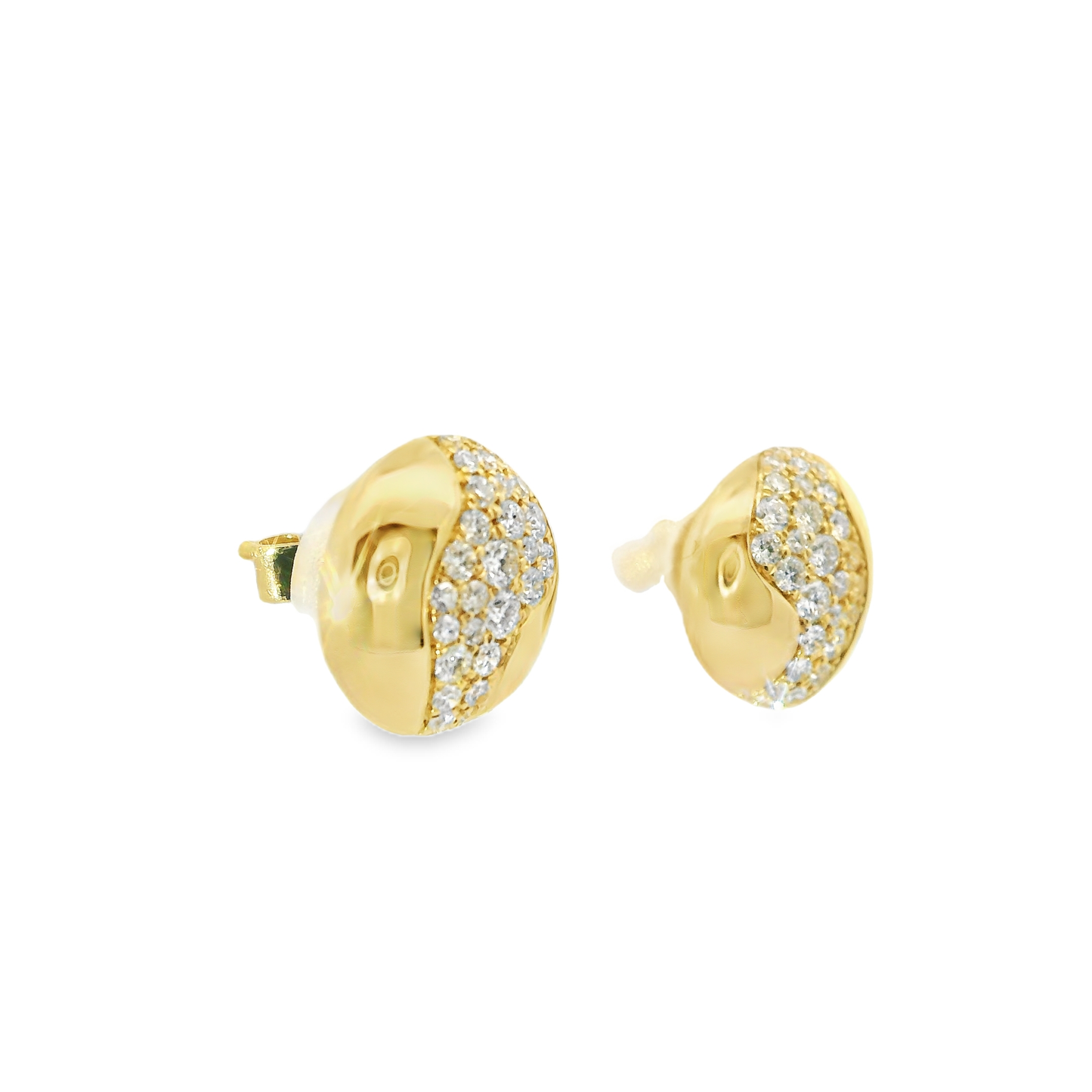 0.41CT Diamond  14k Yellow Gold Earring