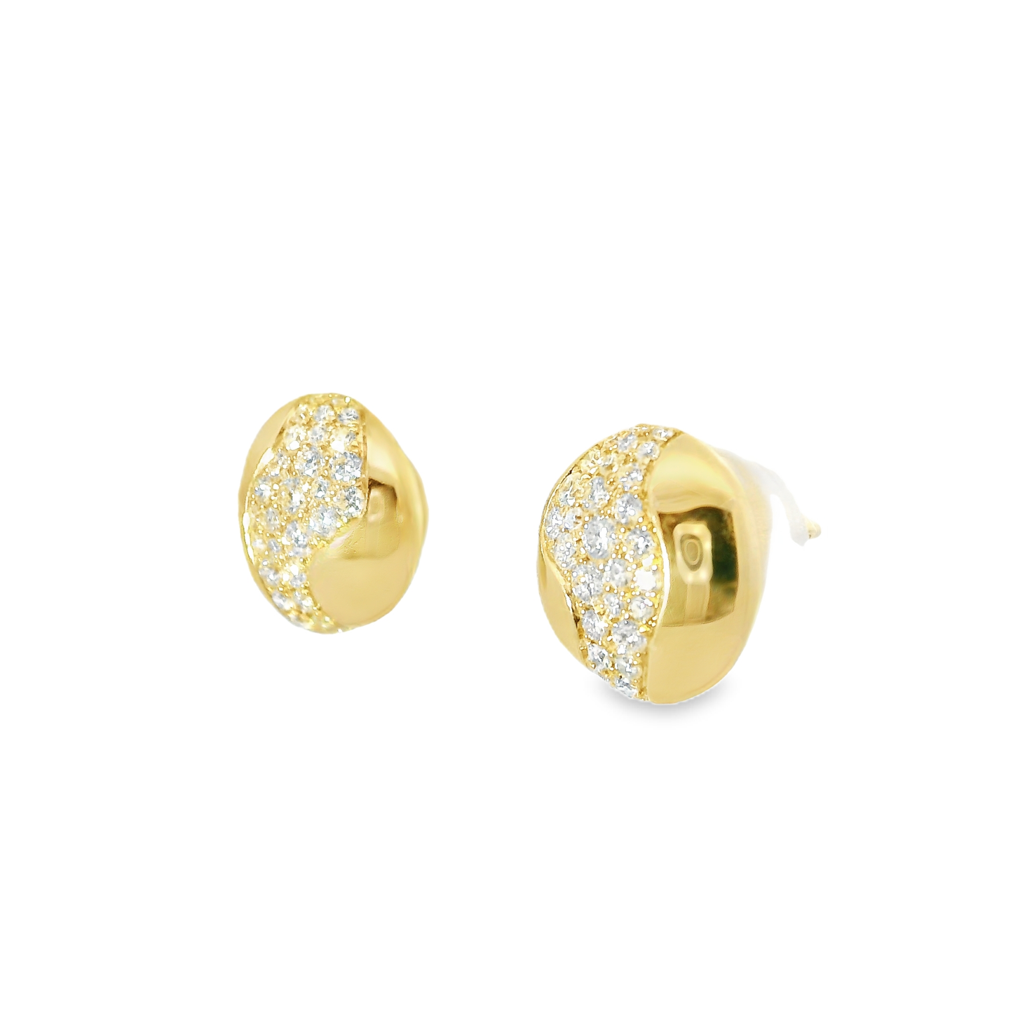 0.41CT Diamond  14k Yellow Gold Earring