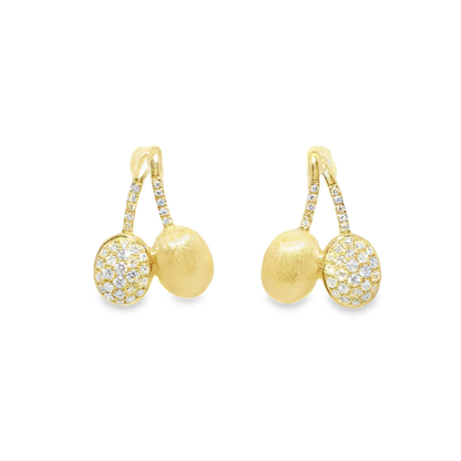 0.34CT Diamond  14k Yellow Gold Earring