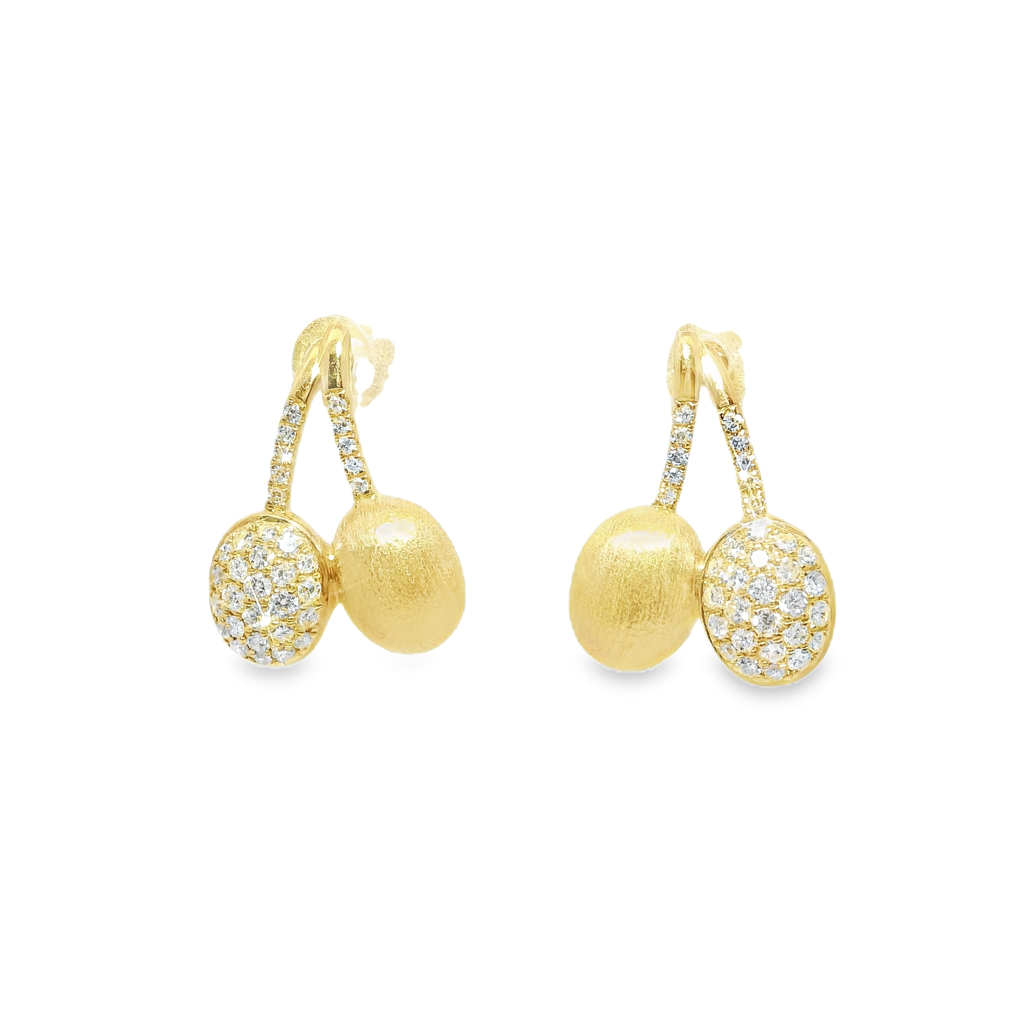 0.34CT Diamond  14k Yellow Gold Earring