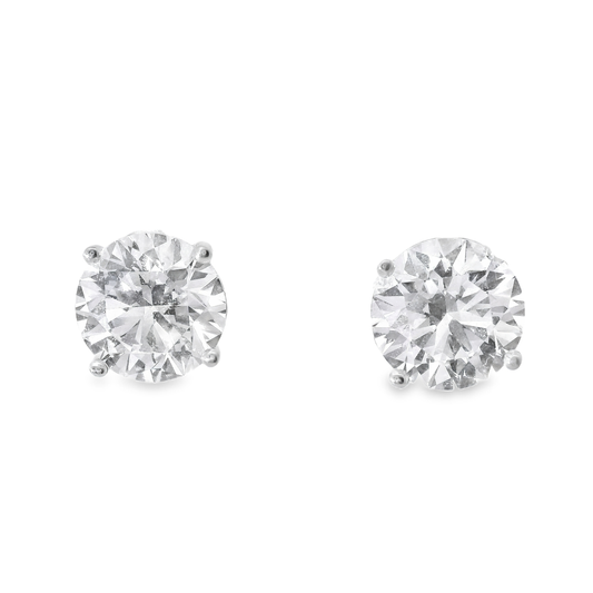 5.07CT Lab Diamond Certified Martini Stud 14k White Gold Earring