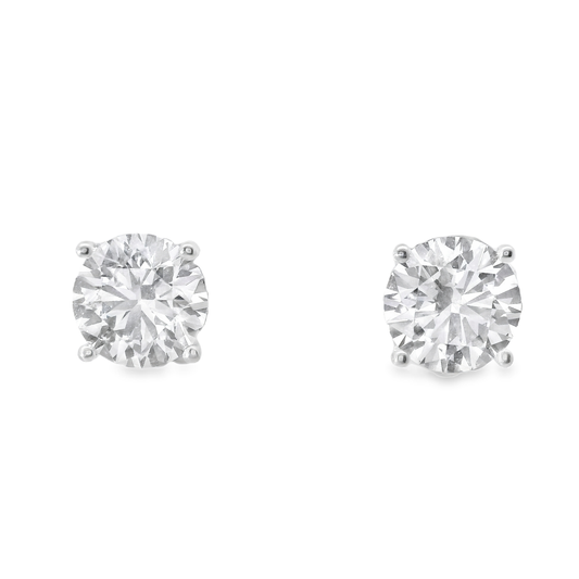 3.02CT Lab Diamond Stud 14k White Gold Earring