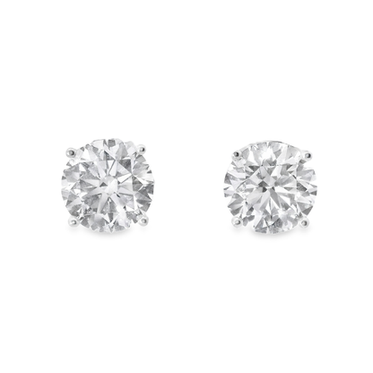 6.02CT Lab Diamond Martini Certified Stud 14k White Gold Earring