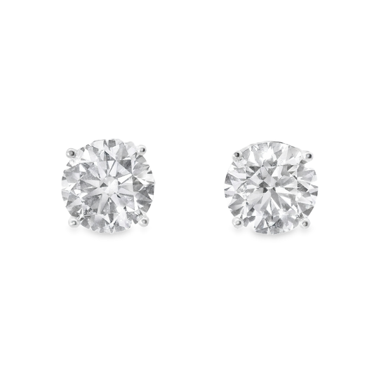 6.02CT Lab Diamond Martini Certified Stud 14k White Gold Earring