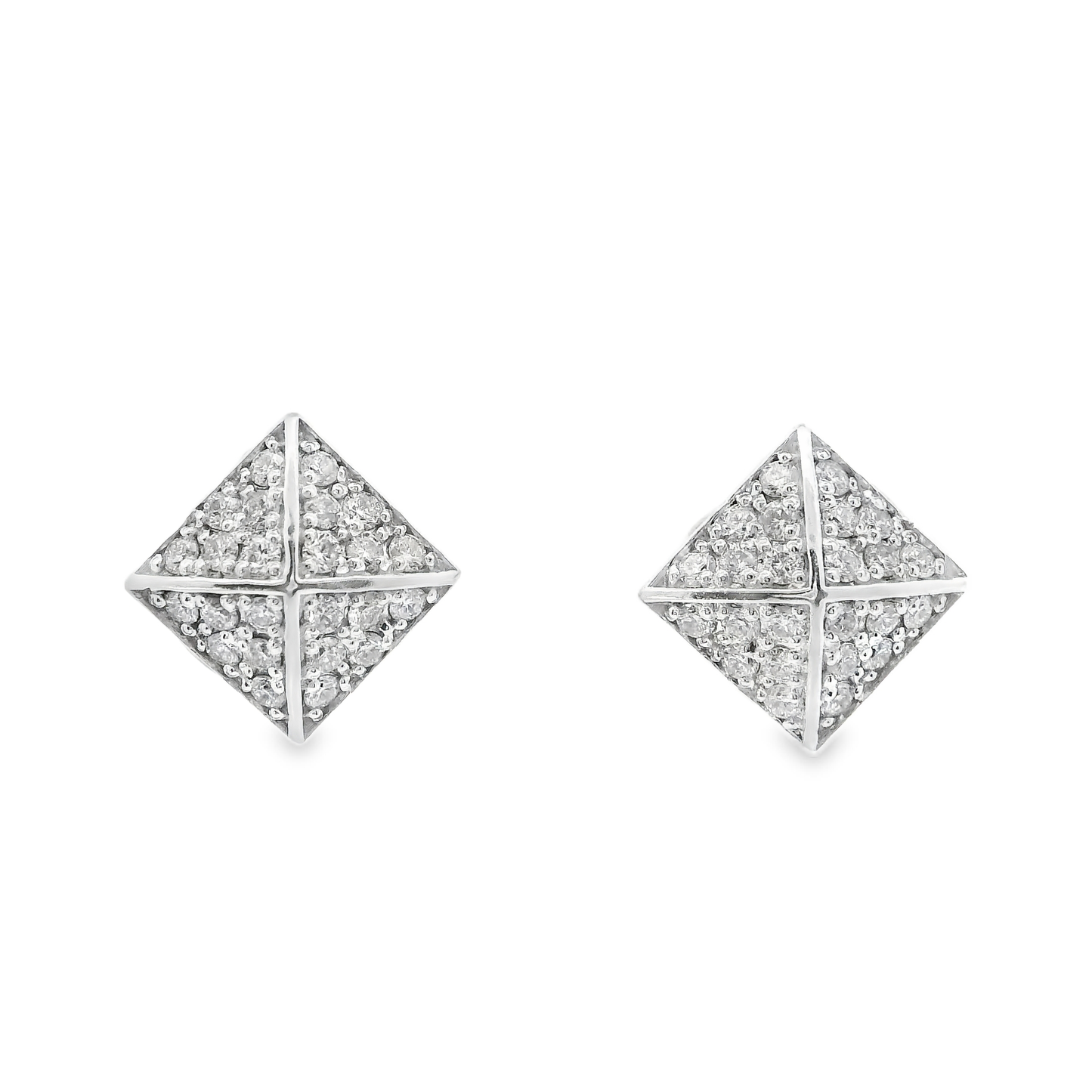 0.45CT Diamond Stud 14k White Gold Earring