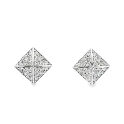 0.45CT Diamond Stud 14k White Gold Earring