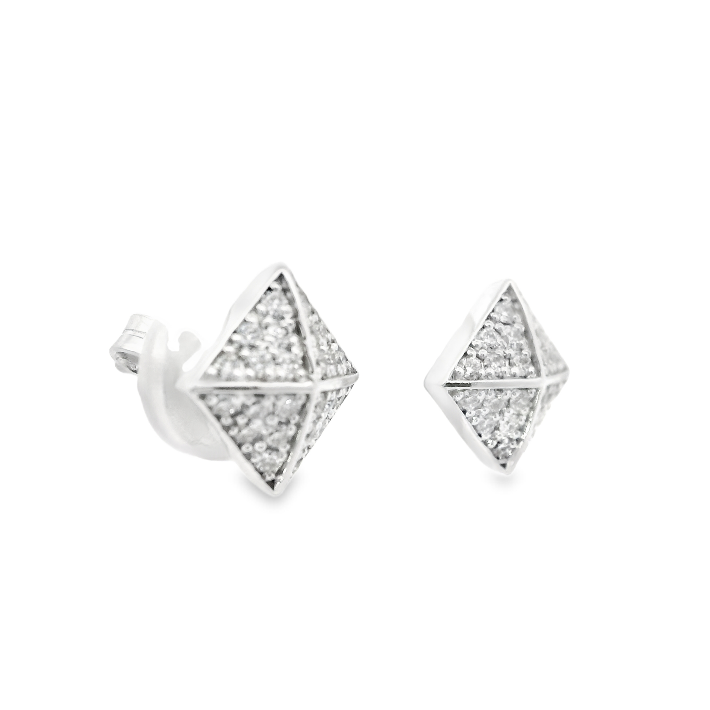 0.45CT Diamond Stud 14k White Gold Earring