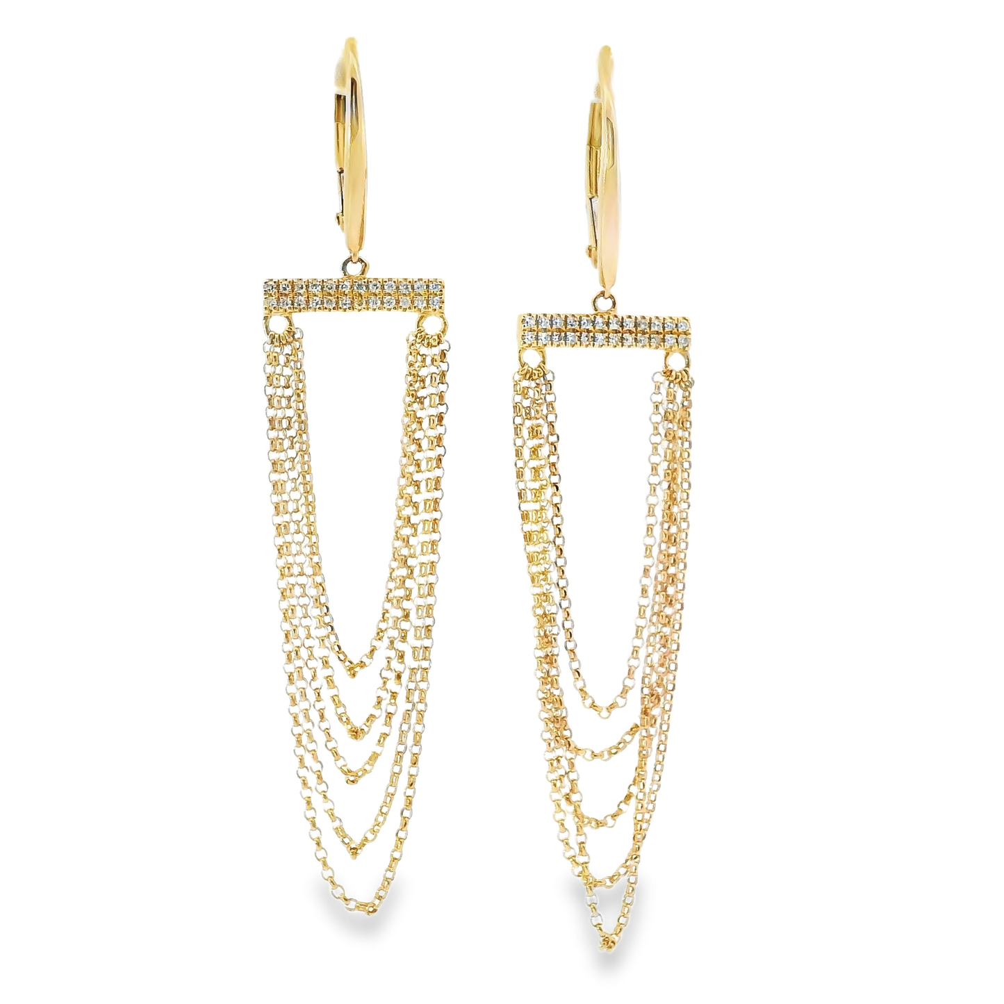 0.14Ct Diamond 14k Rose Gold Earring