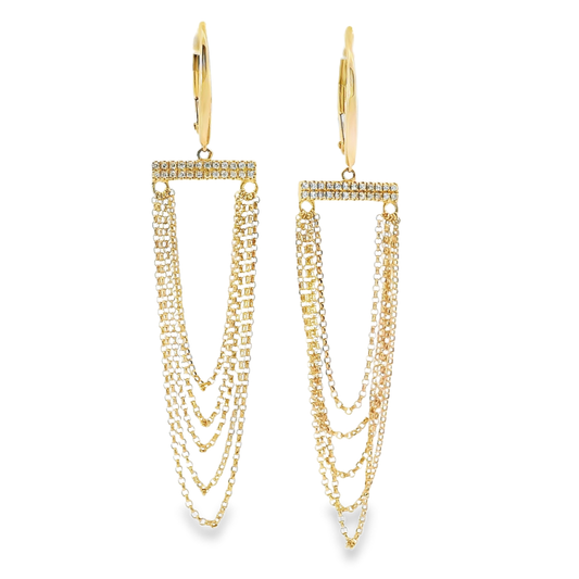 0.14Ct Diamond 14k Rose Gold Earring