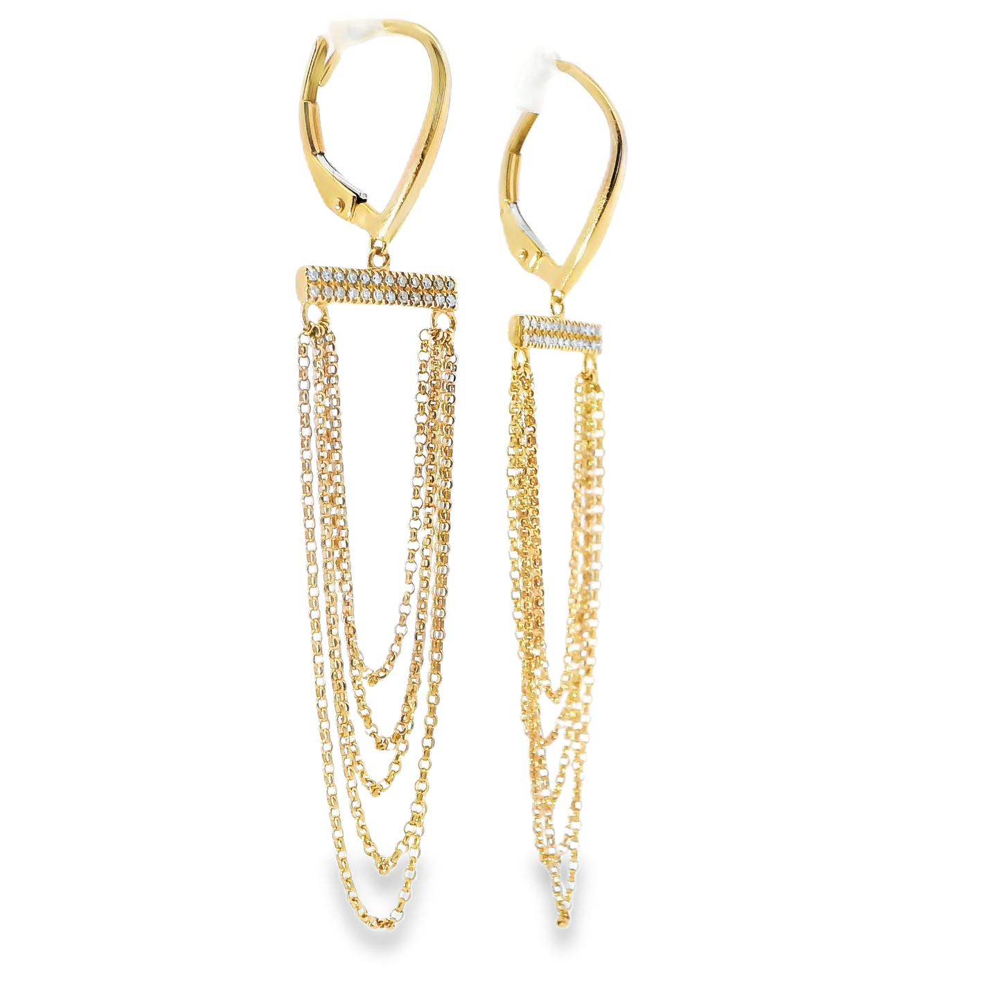 0.14Ct Diamond 14k Rose Gold Earring