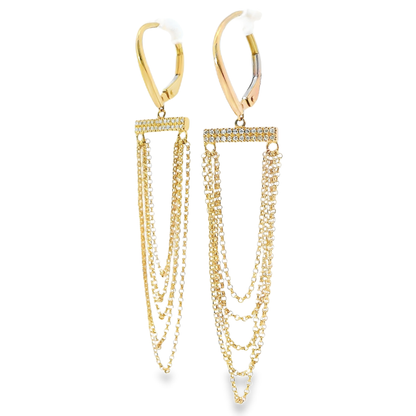 0.14Ct Diamond 14k Rose Gold Earring