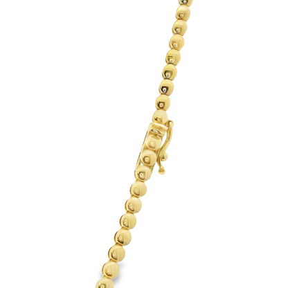 4.56CT Diamond Half Way 4 Prong Tennis 14k Yellow Gold