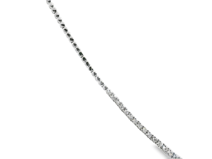 3.75CT Graduated Diamond Tennis Necklace 18k White Gold