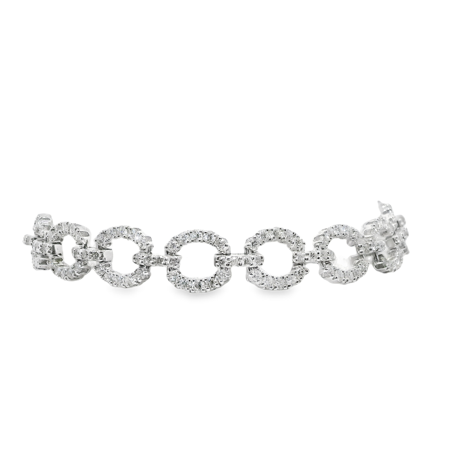 2.80CT Diamond Zip Tennis Bracelet 14k White Gold