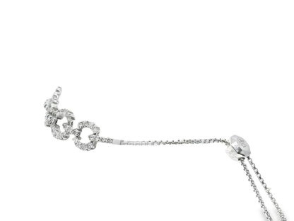 2.80CT Diamond Zip Tennis Bracelet 14k White Gold