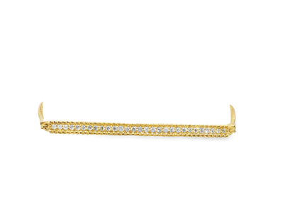 0.30CT Diamond Bar Zip Bracelet 14k Rose Gold