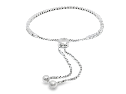 1.05Ct Diamond Buttercup Zip Bracelet 14K White Gold