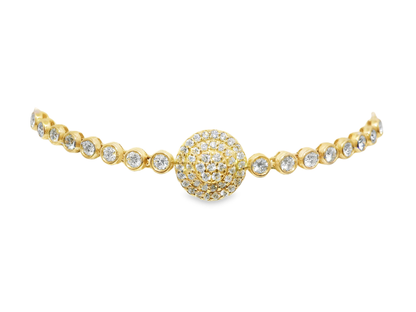 0.73CT Diamond Zip Bracelet 14k Rose Gold